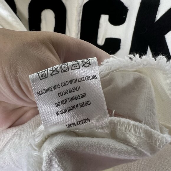 Elan Denim Jean Jacket Embroidered Rock And Roll Fringe Trim Boho Hippie Size S - Picture 10 of 11